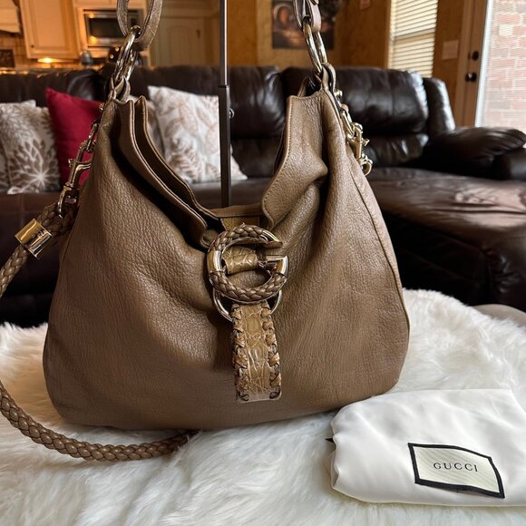 Authentic Gucci G Wave Large Leather Hobo Bag - Picture 3 of 17